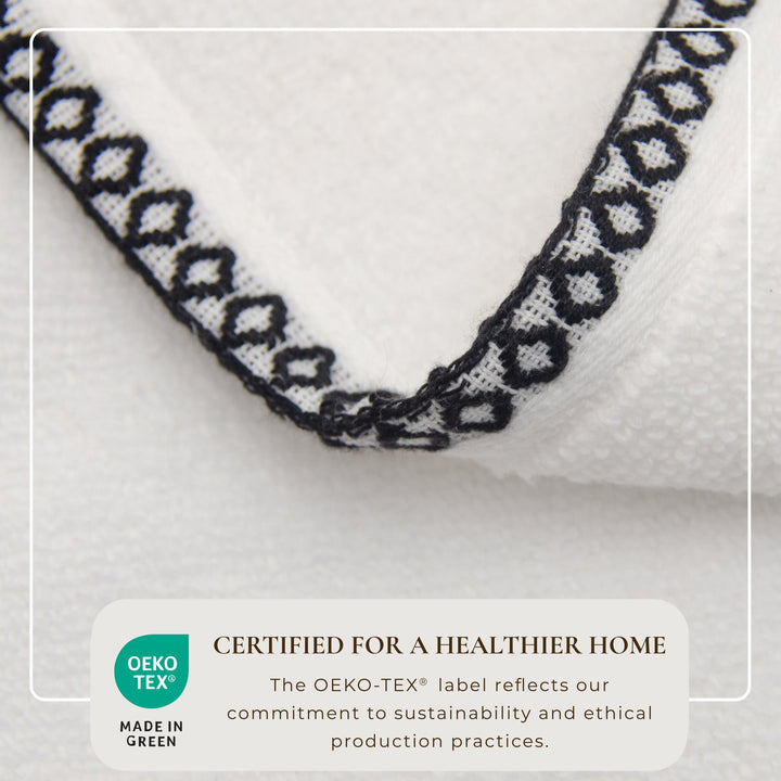 Cotton Border-Stitched 6-Piece Towel Set - Valery Collection